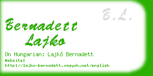bernadett lajko business card